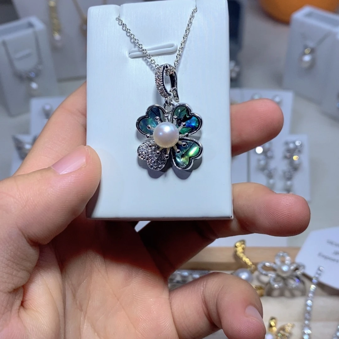 淡水珍珠耳饰银S925镶嵌