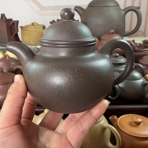 紫砂茶壶梨皮天青280cc