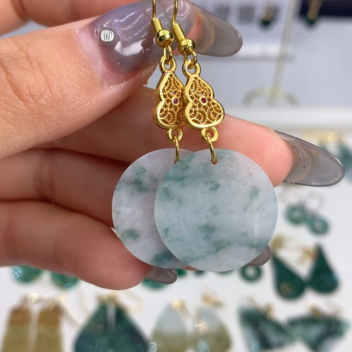 翡翠未镶嵌耳饰耳饰