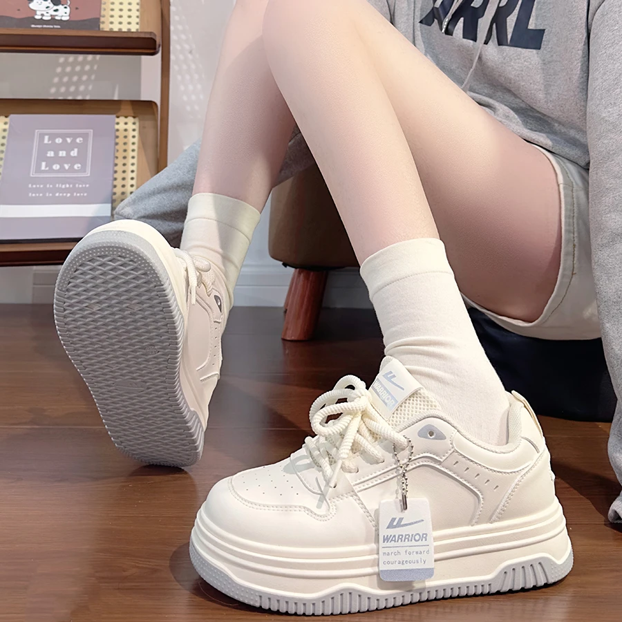 回力白色小白鞋女2026新款百搭厚底增高休闲鞋美式复古潮流板鞋女