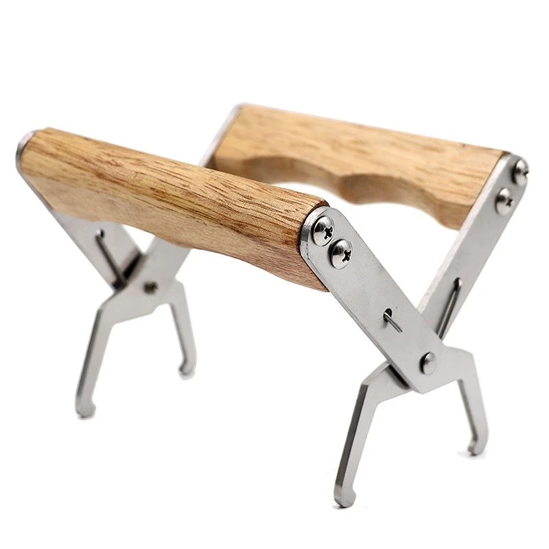 【富丽臣蜂具超市】巢框夹子巢脾夹木质手柄不打滑不锈钢勾爪