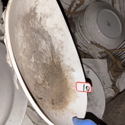 瓷片国营厂库存微瑕26厘米10