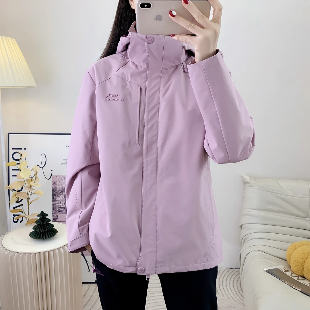 风雪狼户外两件套冲锋羽绒服登山防水软壳冲锋衣女款爆款2025新款