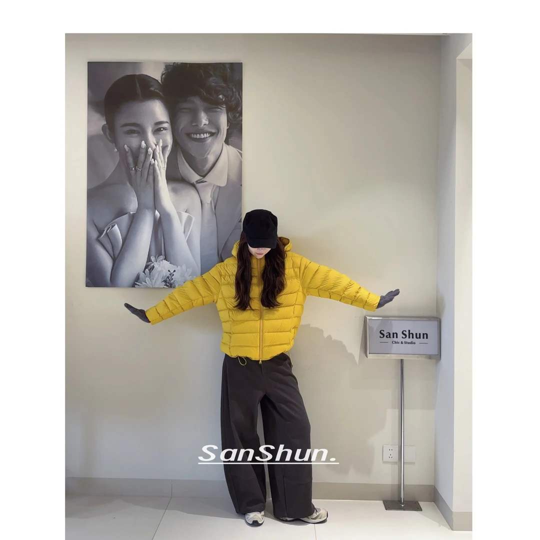 Sanshun-(拒绝普感）-冬季保暖新款连帽排骨加厚羽绒服时尚休闲