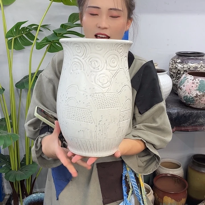 19×30 -粗陶花盆有孔