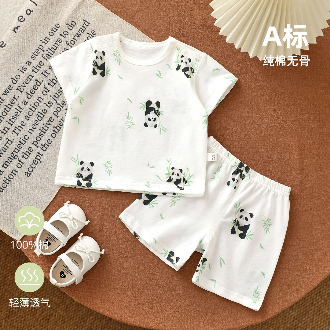 5-13宝宝夏季薄款分体套套头家居服两件套-209