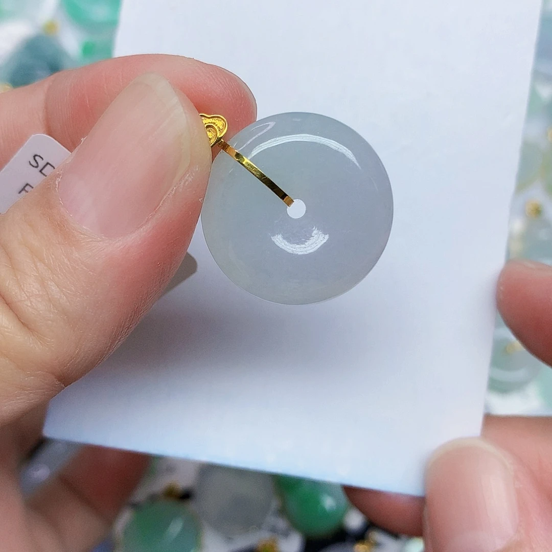 翡翠18K金镶嵌颈饰456789