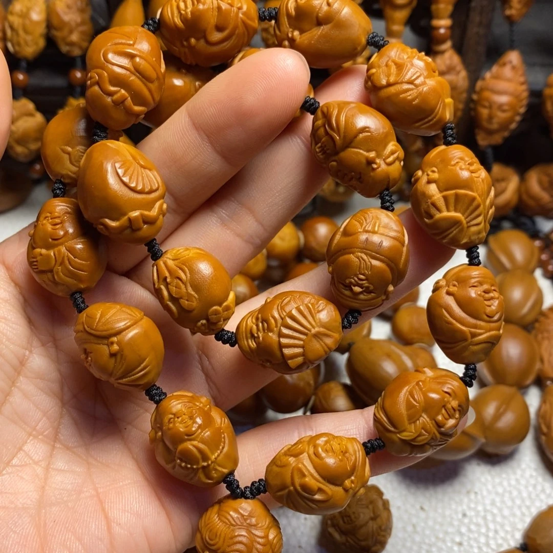 吊坠橄榄核财神手持