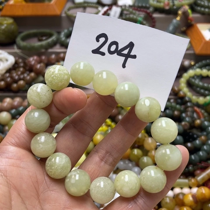 未镶嵌蛇纹石玉手链