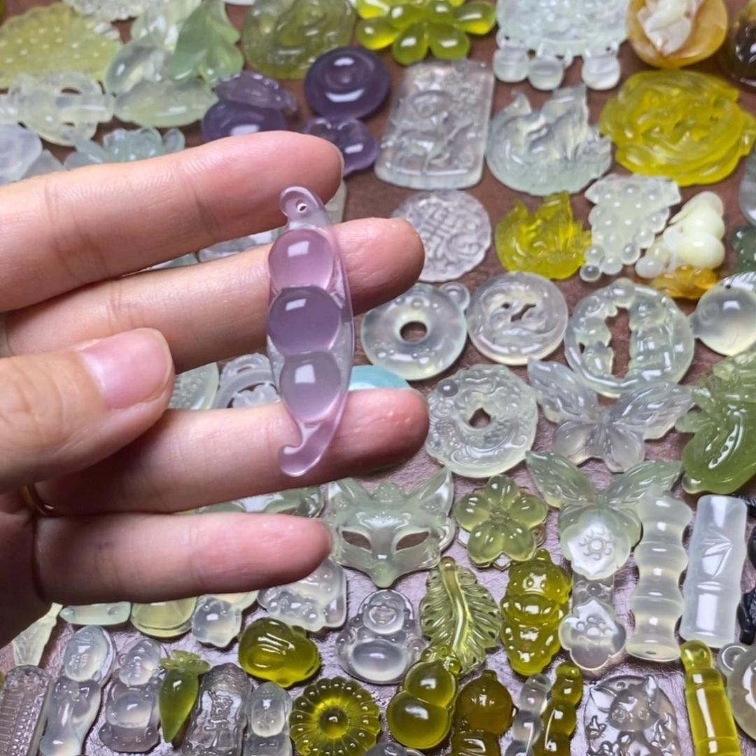 蛇纹石玉合金项链