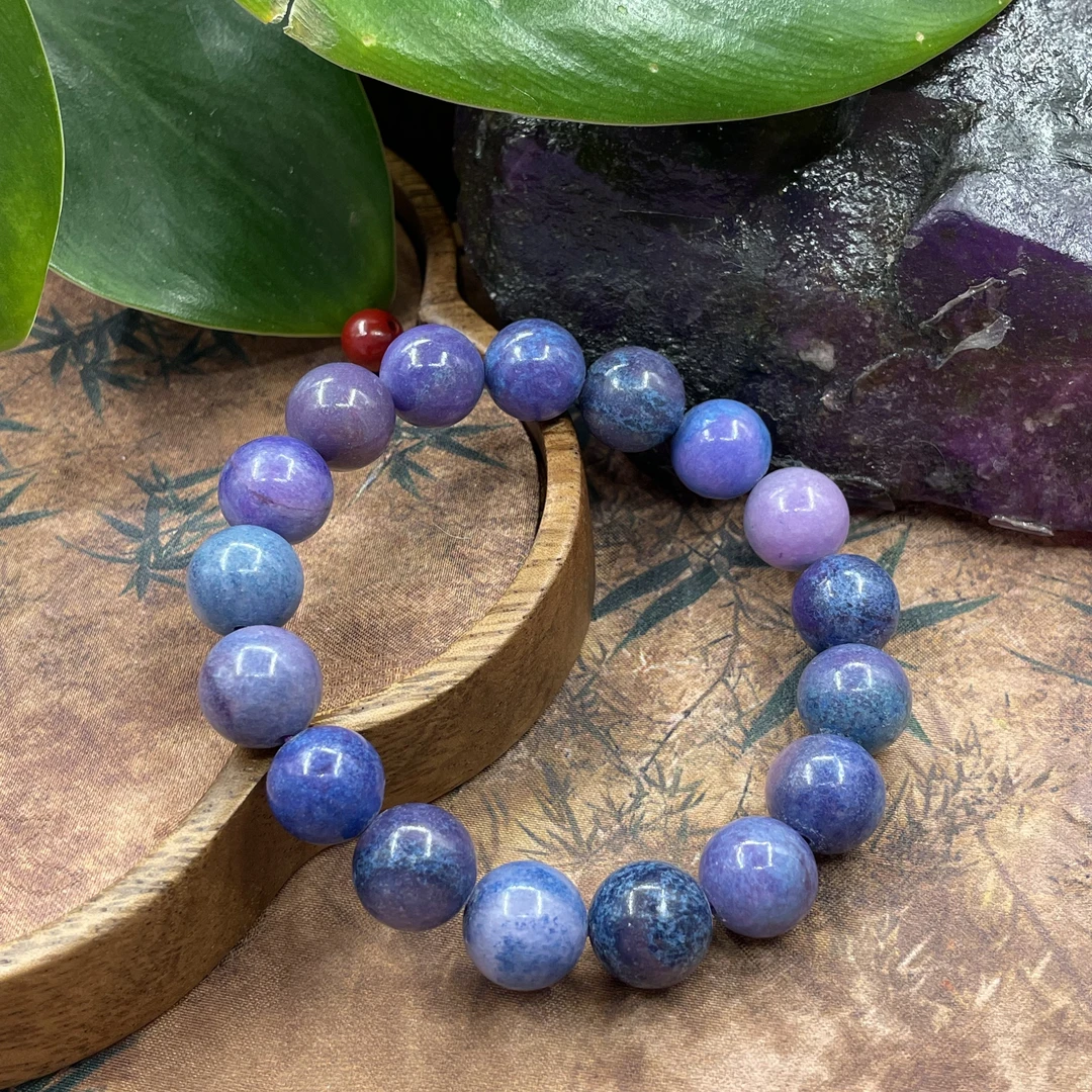 含辰砂工艺品【繁花珠宝甄选】含辰砂工艺品蓝紫幻彩单圈KC142