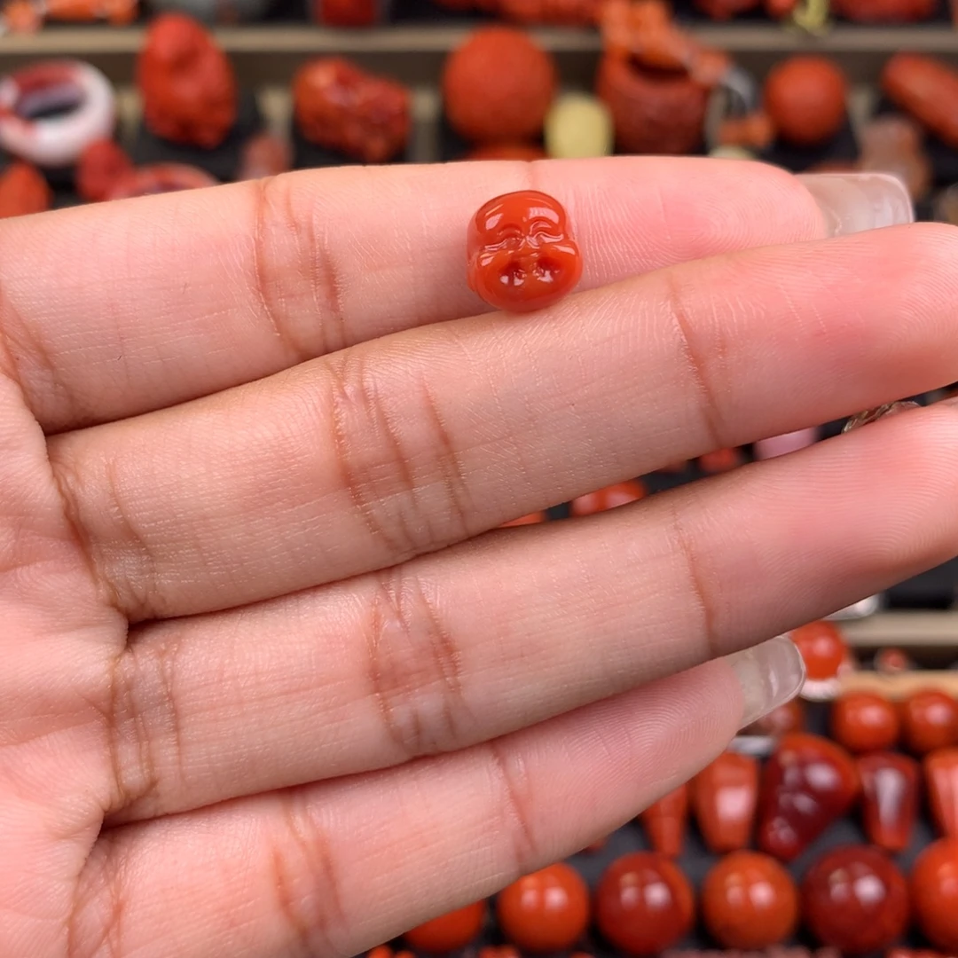 南红玛瑙未镶嵌笑佛9