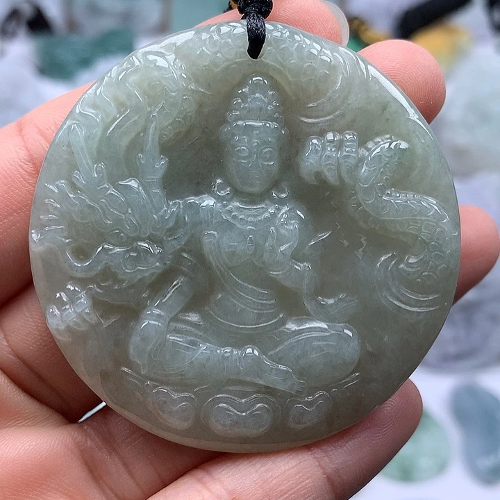翡翠未镶嵌颈饰玉龙观音福利