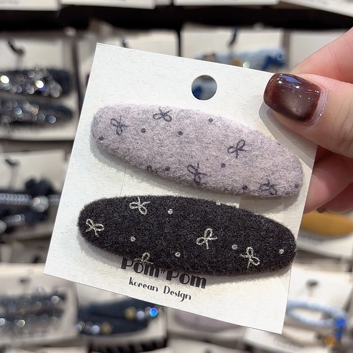 布艺铁合金紫色蝴蝶结拼色拜拜