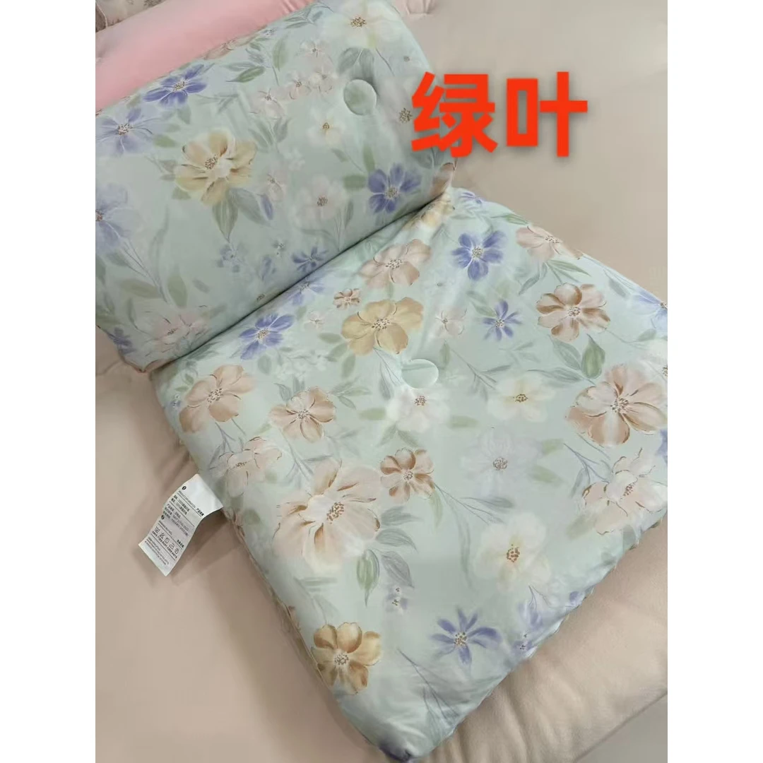 A类豆豆绒家用四季通用款保暖针织豆豆被--绿叶