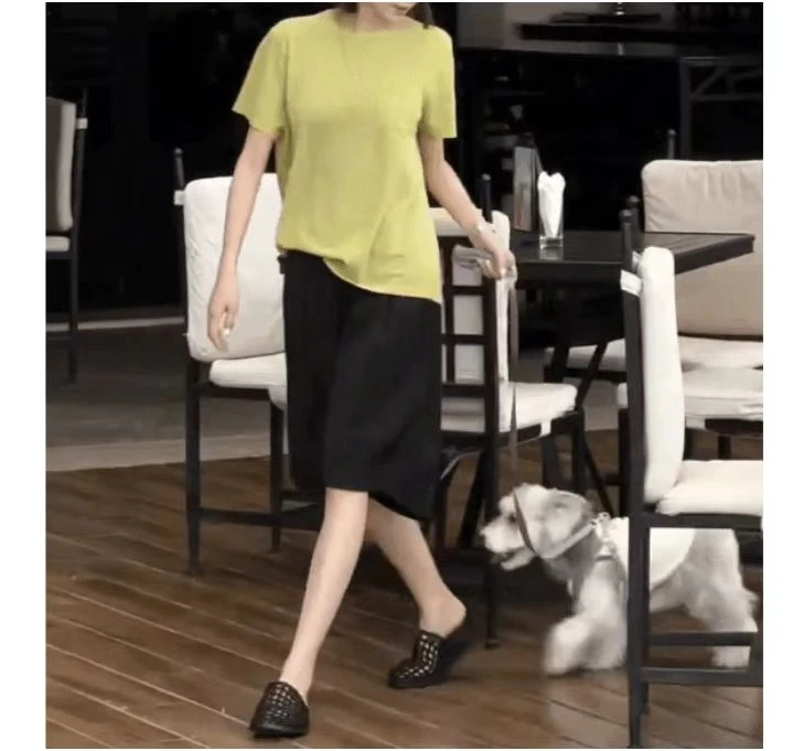 时尚洋气百搭T恤中裤夏季女装