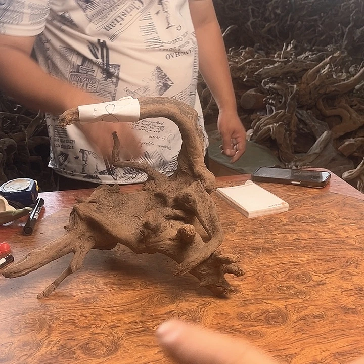 木鱼缸根雕摆件造景8