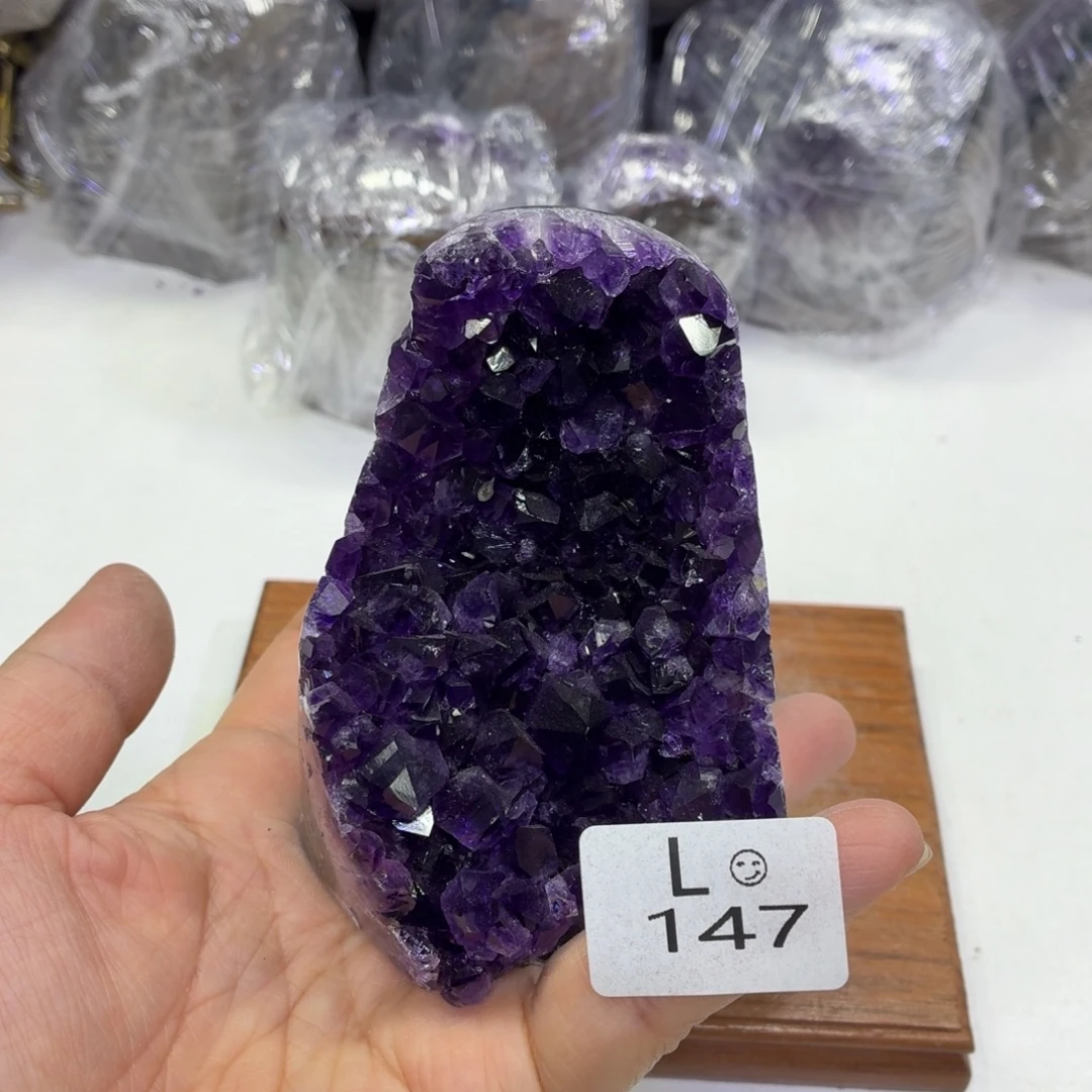 水晶未镶嵌摆件天然紫水晶