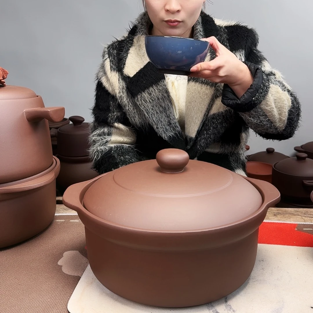 紫砂砂锅5升微微微瑕