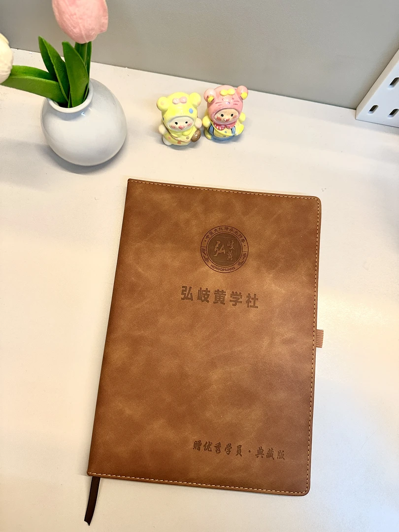 B5中医本优质皮面厚实黄色眼睛友好纸张记事本记录本