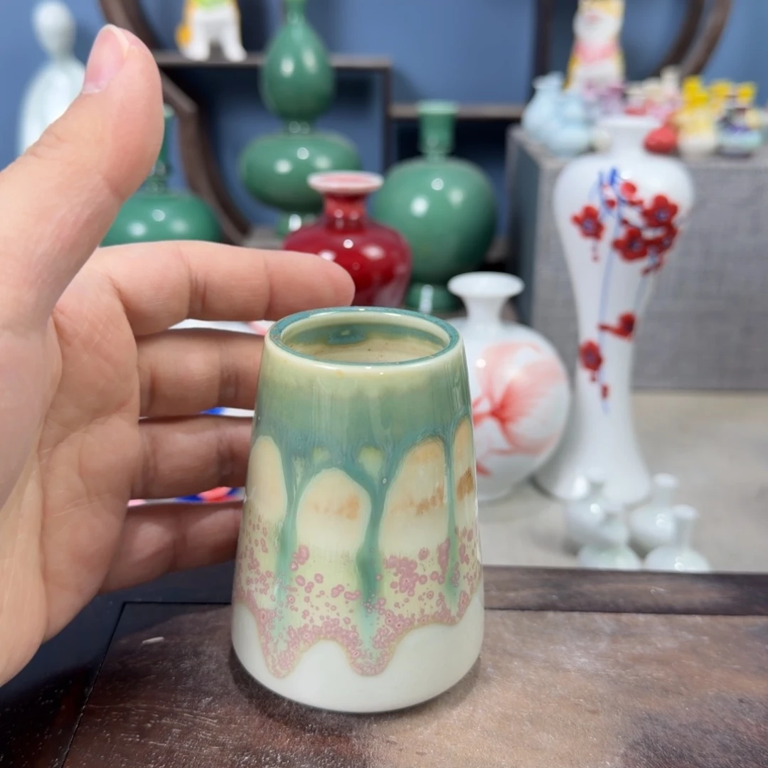 陶瓷手工小花器摆件