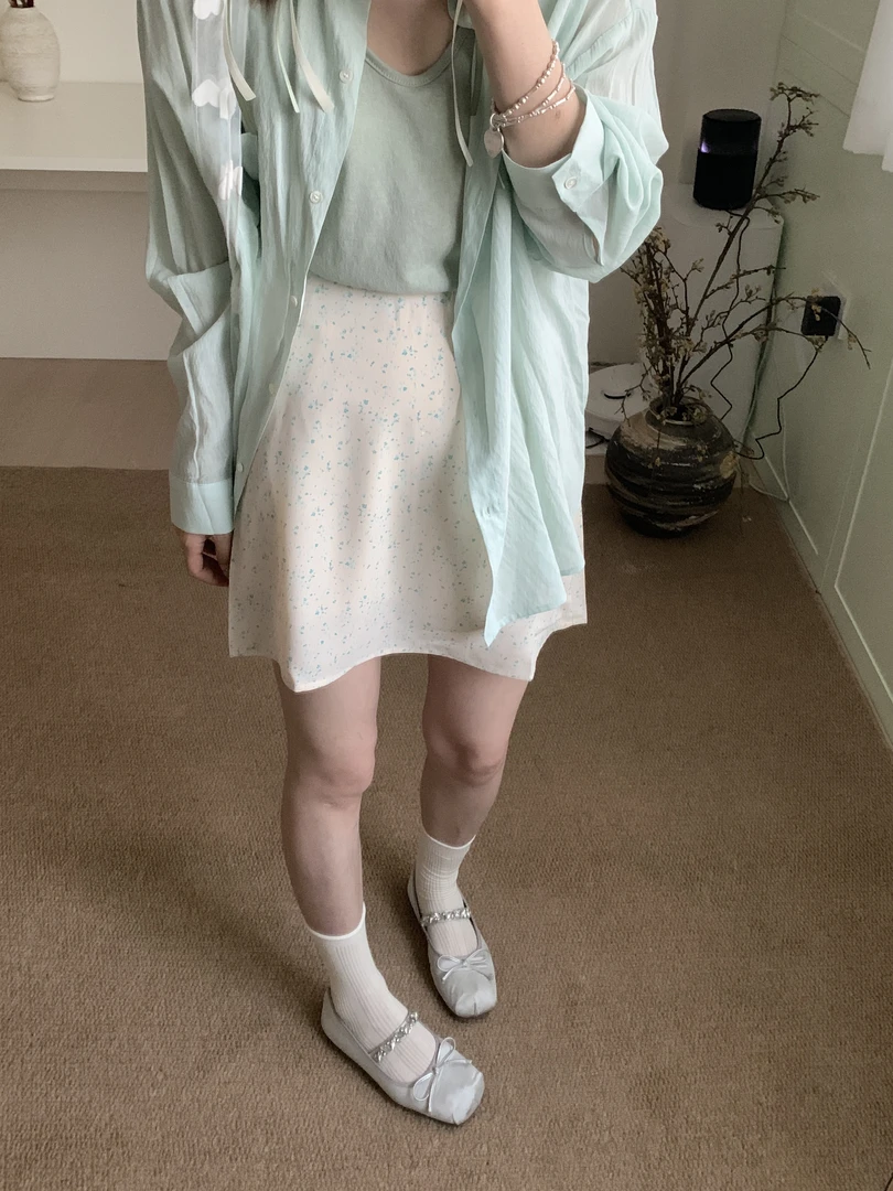 『李木木』春款上新~~碎花清凉短裙  7870