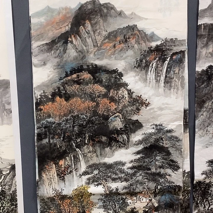 暖***）国画李珍军68.138手绘画芯