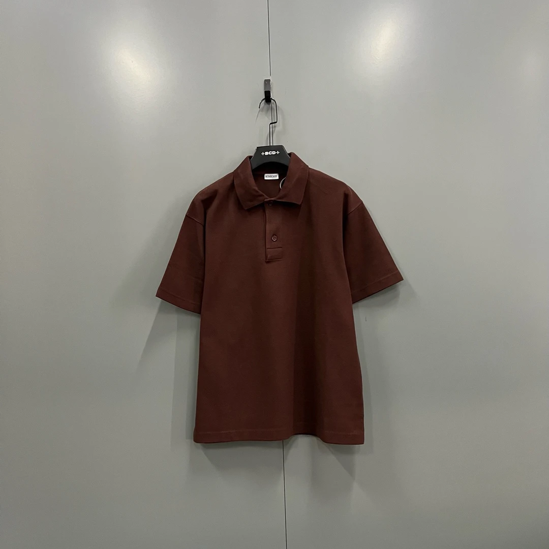 未使用 BURBERRY/博柏利 (ll) 红棕色短袖polo衫S-XL XXXL 019033