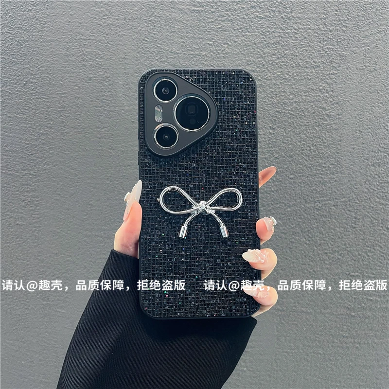 肤感直边黑闪钻适用苹果iPhone17/华为荣耀/OPPO/VIVO/小米手机壳