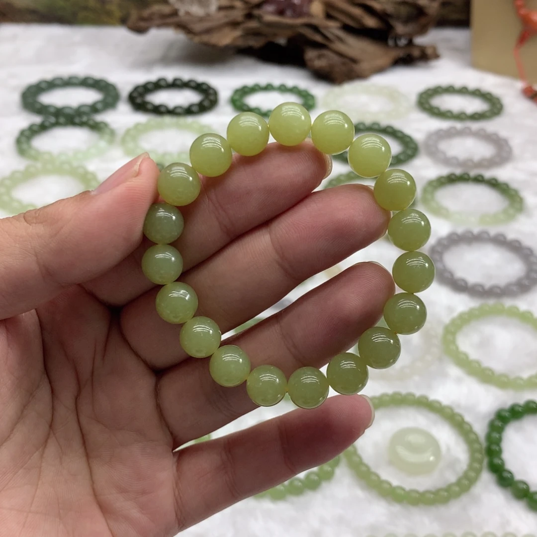 和田玉未镶嵌手串（青黄口10）