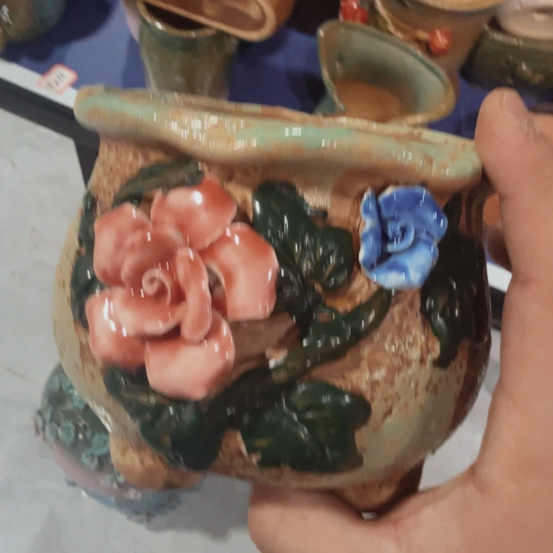 紫砂花盆粗陶盆 呀