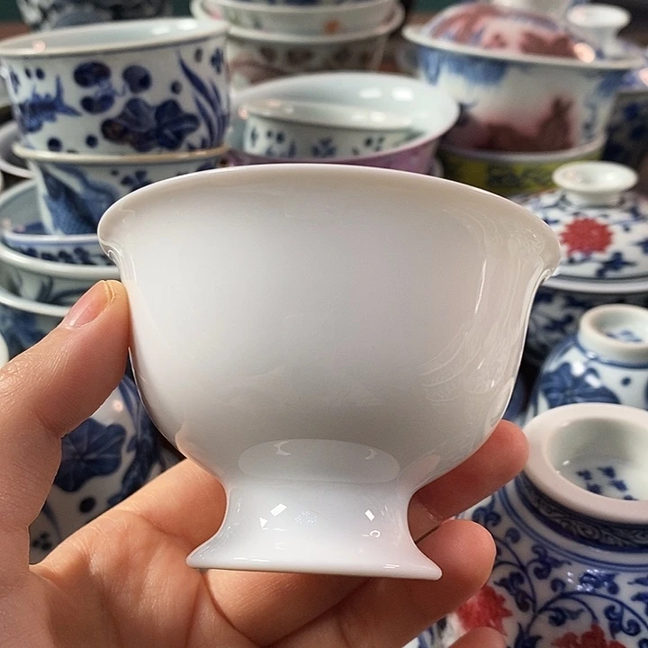 手工手绘青花单杯