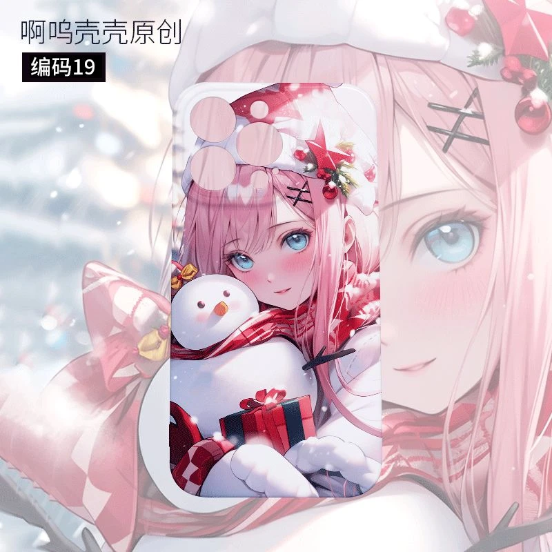 啊呜壳壳原创编码19 雪人DARLING02菲林硬壳亮面精孔软壳全包保护