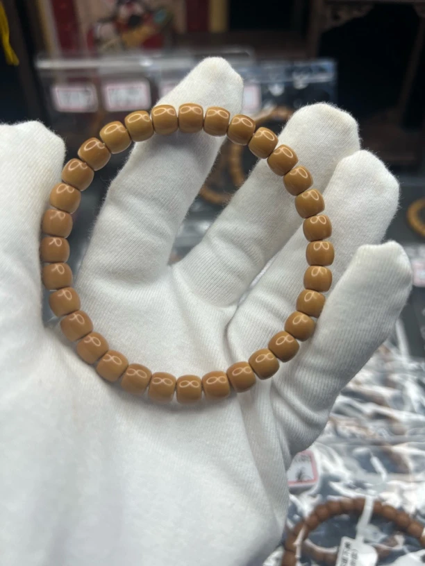 橄榄核尖手串7.1mm老挝核尖单圈