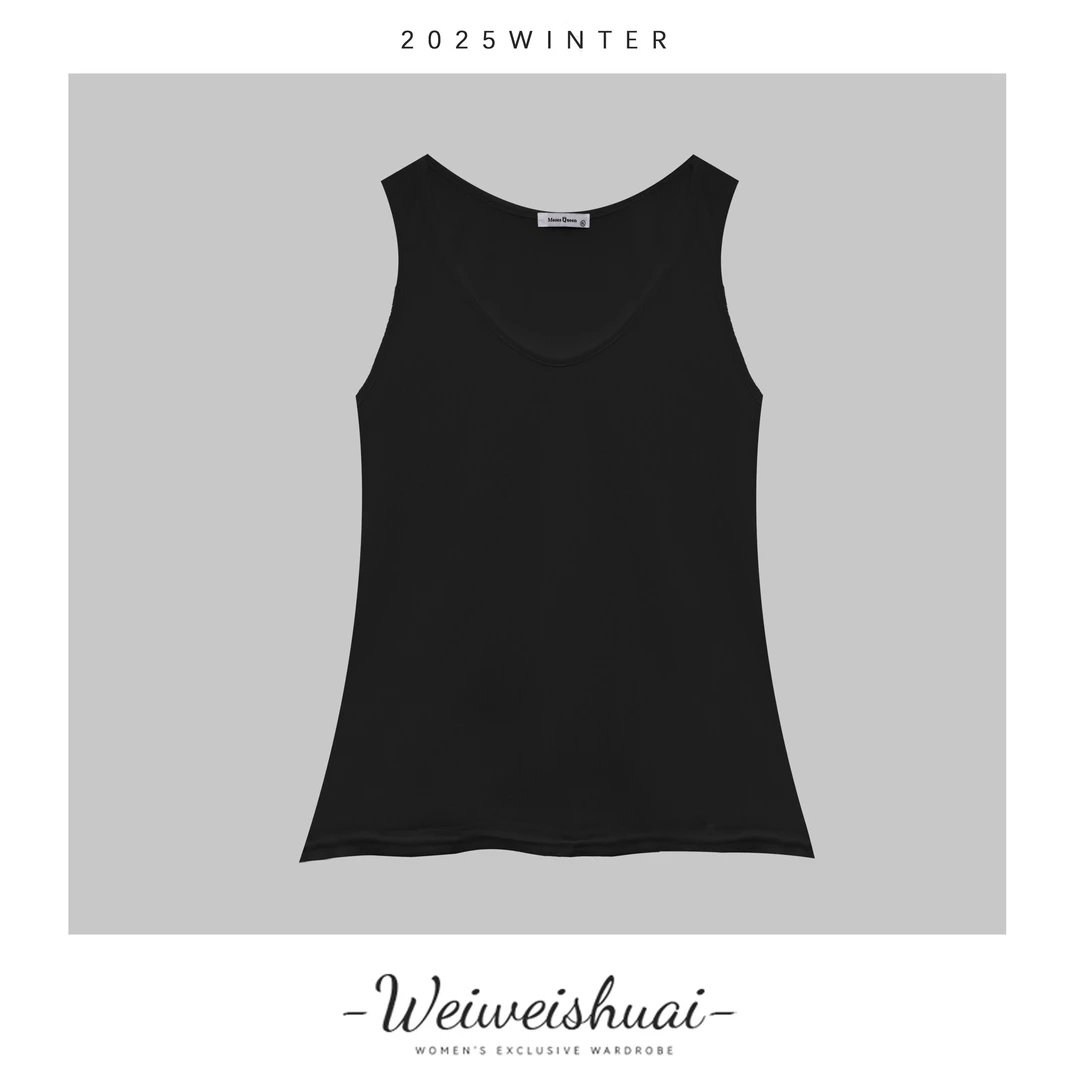 【广州微姐】夏季时尚简约通勤百搭纯色打底针织背心62853