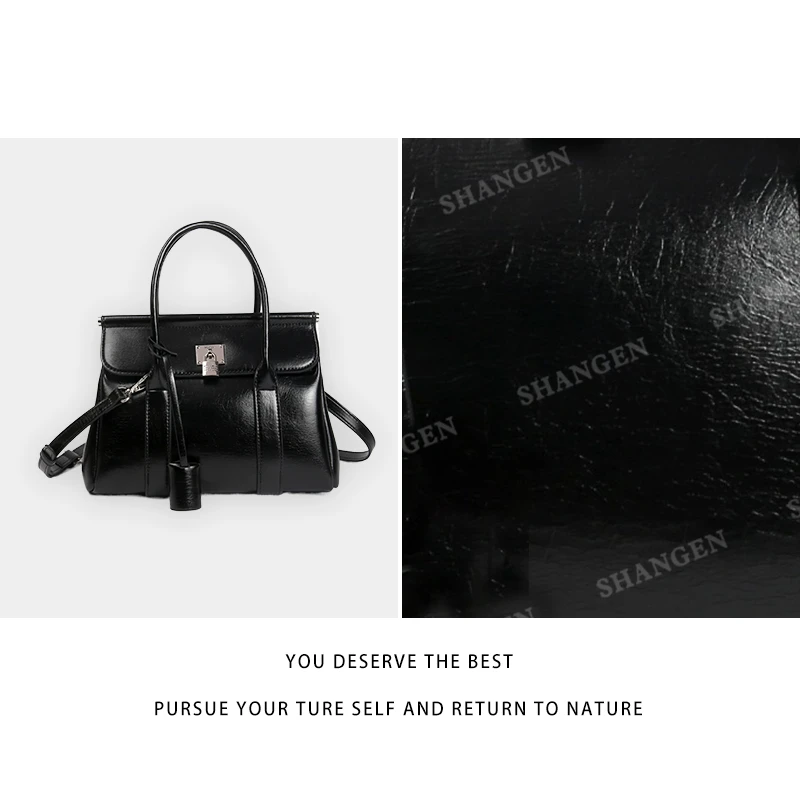 【尚恩CC】SKL-7299-黑色-轻奢时尚女士新款手提斜跨包