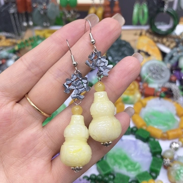 翡翠未镶嵌耳饰海***件耳坠16