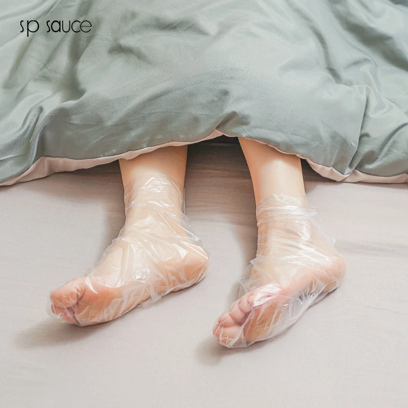 足膜一次性塑料脚套加厚防水试鞋脚套袜套脚裂足部护理套脚膜套