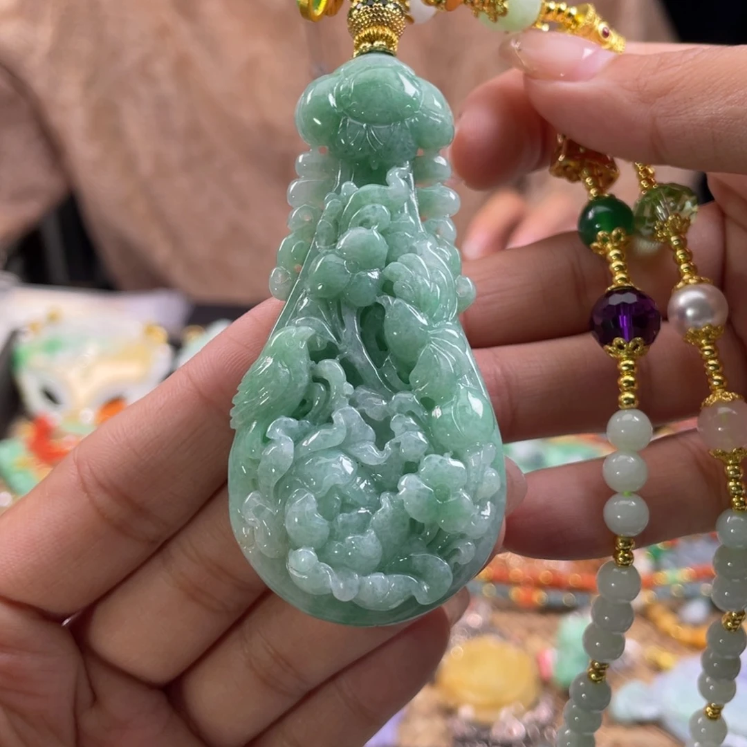 翡翠未镶嵌颈饰代编织