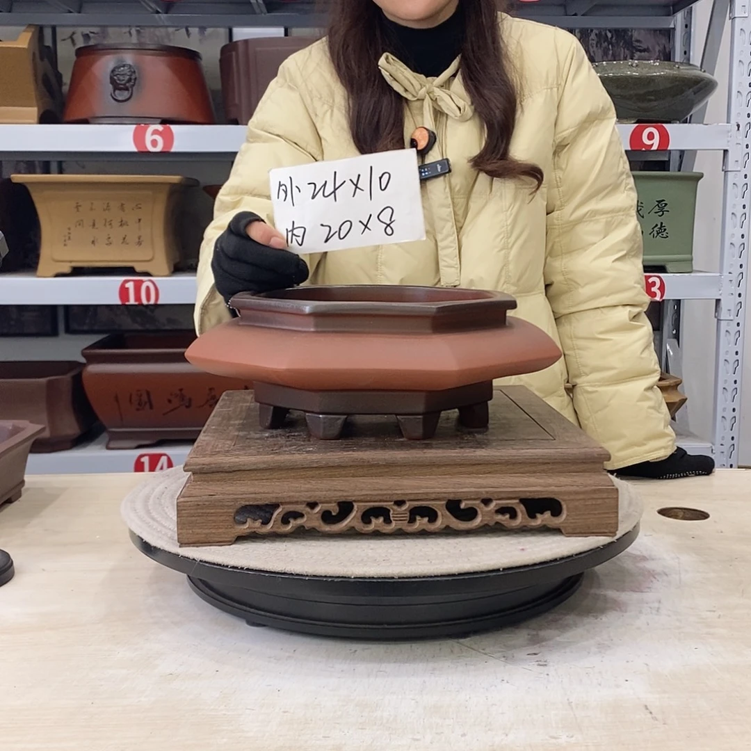 花盆紫砂紫砂花盆八方