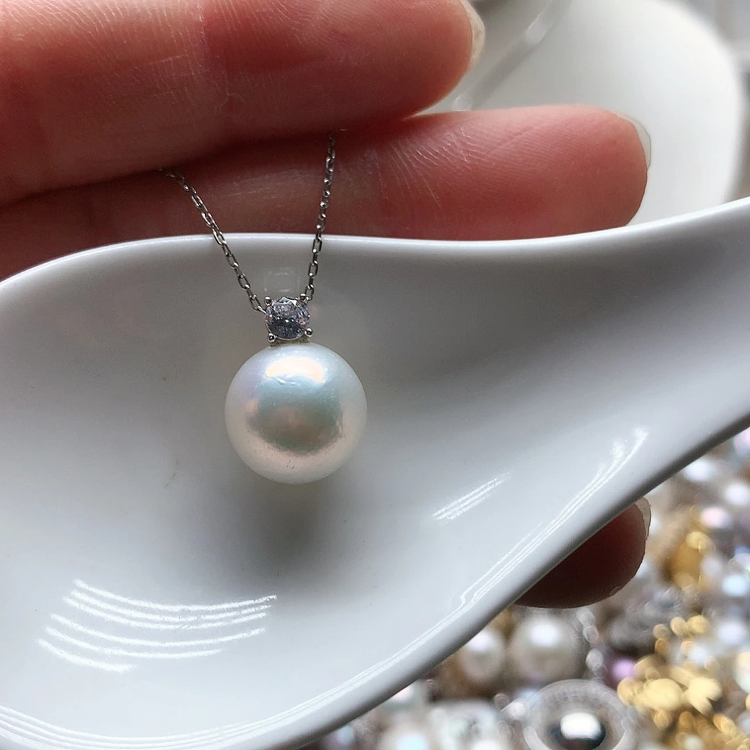 淡水珍珠颈饰银S925镶嵌