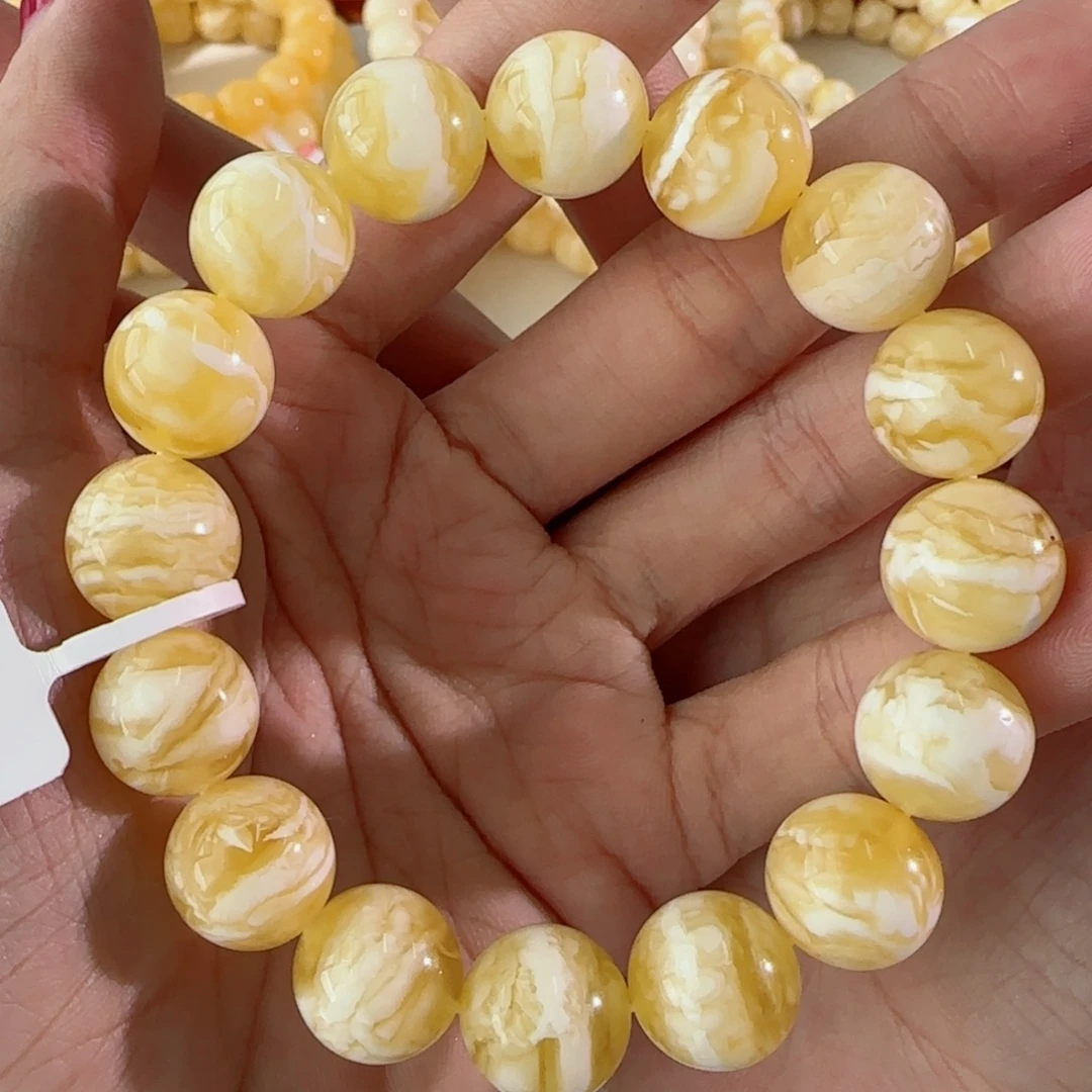 琥珀未镶嵌手链蜜蜡手串