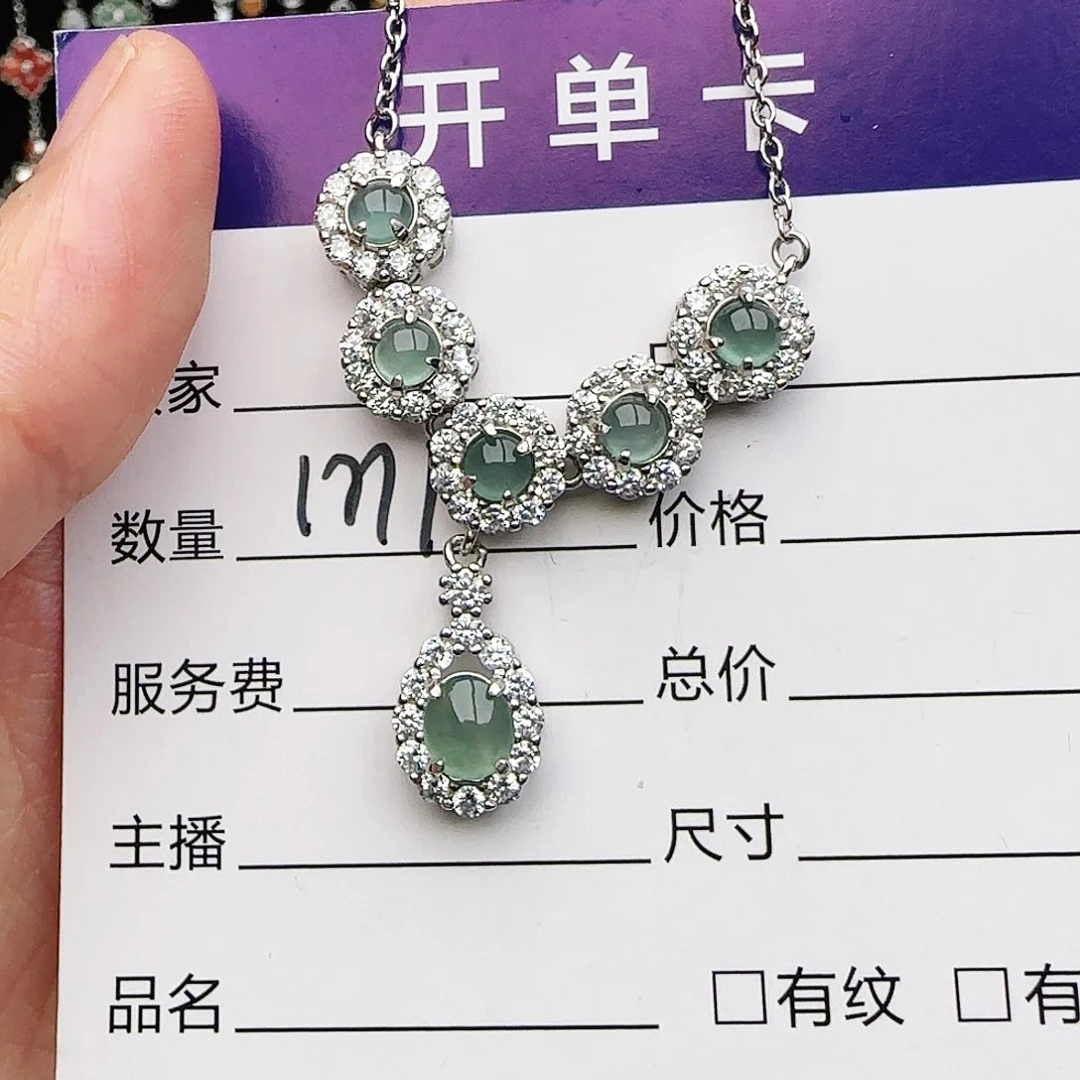 银S925镶嵌戒指翡翠戒指