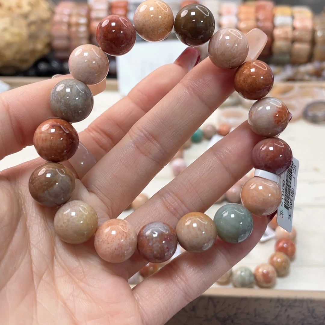 硅化珊瑚（珊瑚玉）手链未镶嵌是***～763