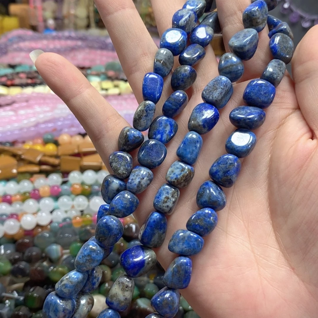 玛瑙/玉髓未镶嵌珠宝半成品天然青金圆不定一条卡10mm