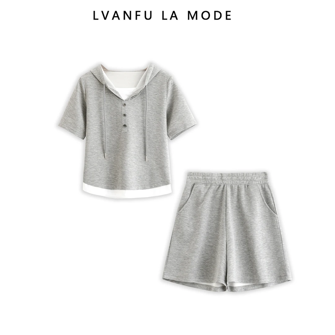 有效叠穿！一件厚度！不挑人显瘦空气层连帽套装JY403A/ZN