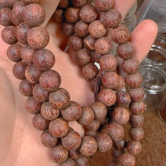 藤类1.0多圈白绿油结晶圆珠降真香