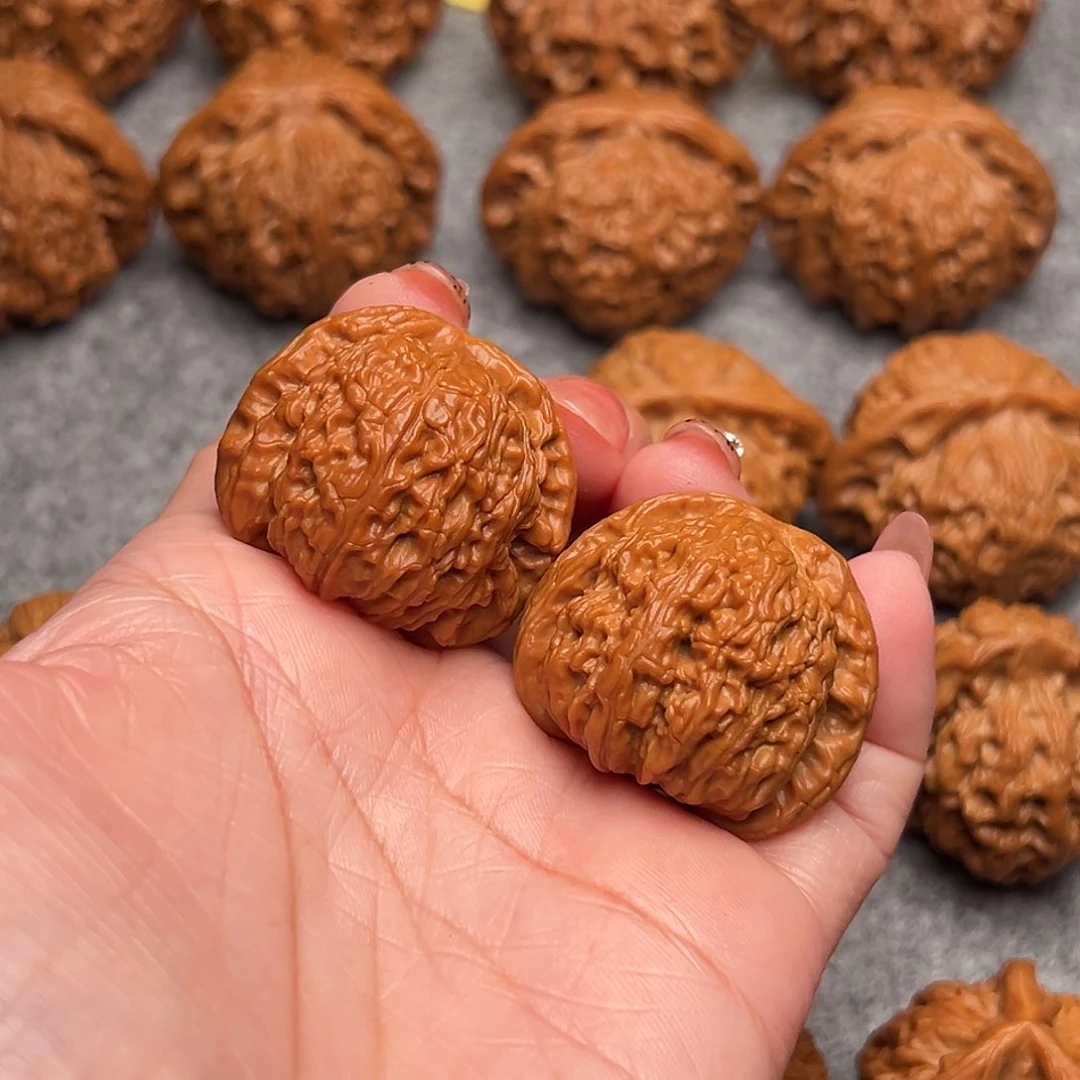 把件文玩核桃精品白狮子36全品