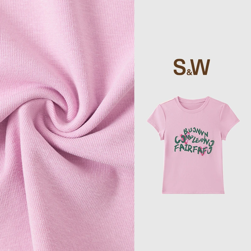 【淼淼专属】S&W速惟圆领运动T恤女春夏透气简约休闲百搭短袖4535