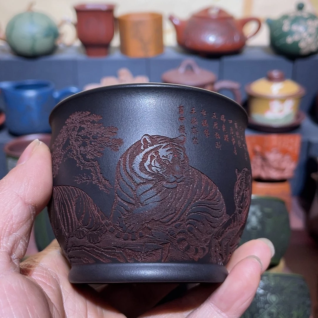 原矿紫砂手工主人杯